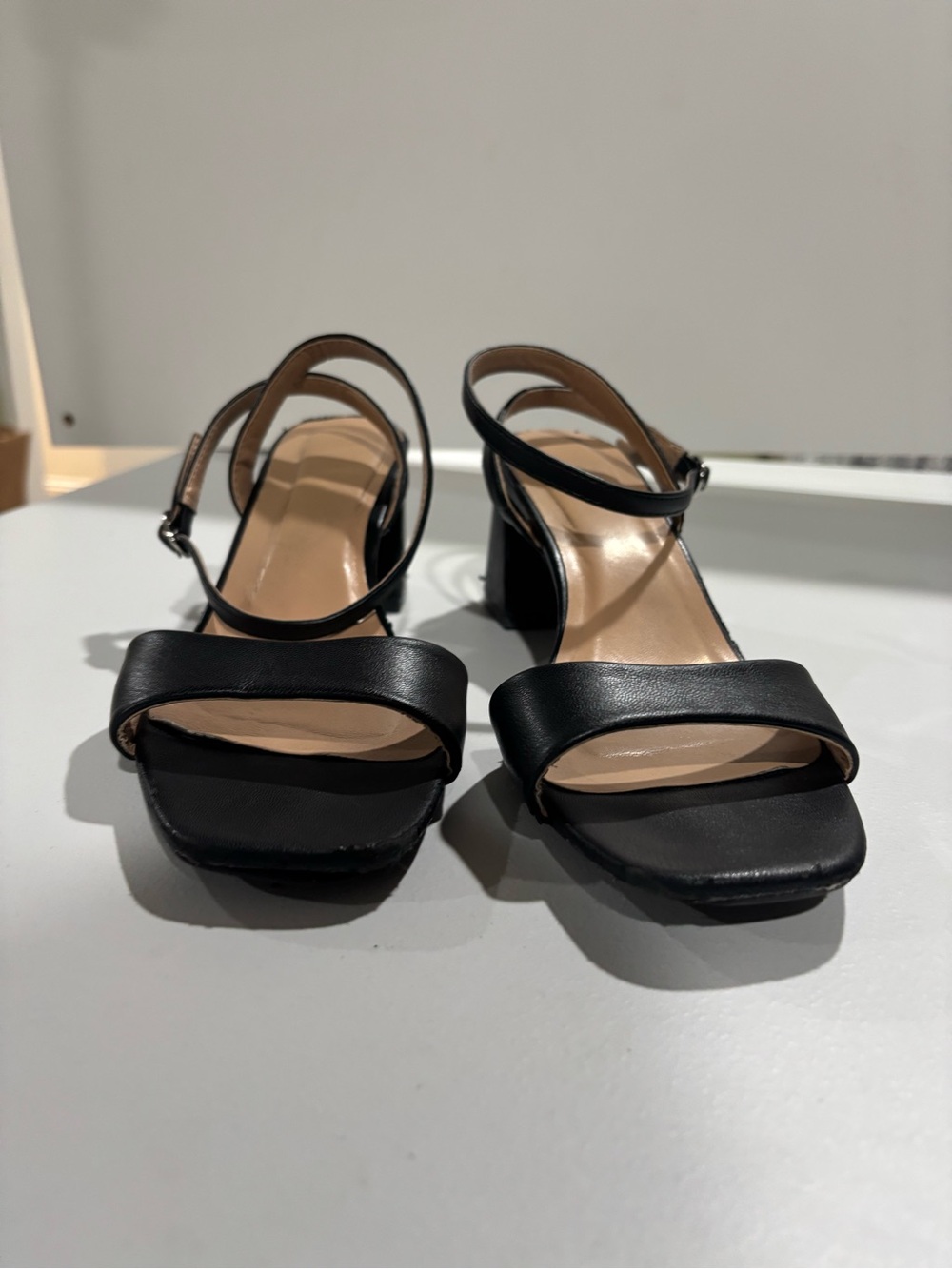 Classic Black Block Heel Sandals - Women